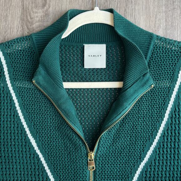 Varley Calva Knit Sweater Forest Green Women's Medium - Picture 5 of 9